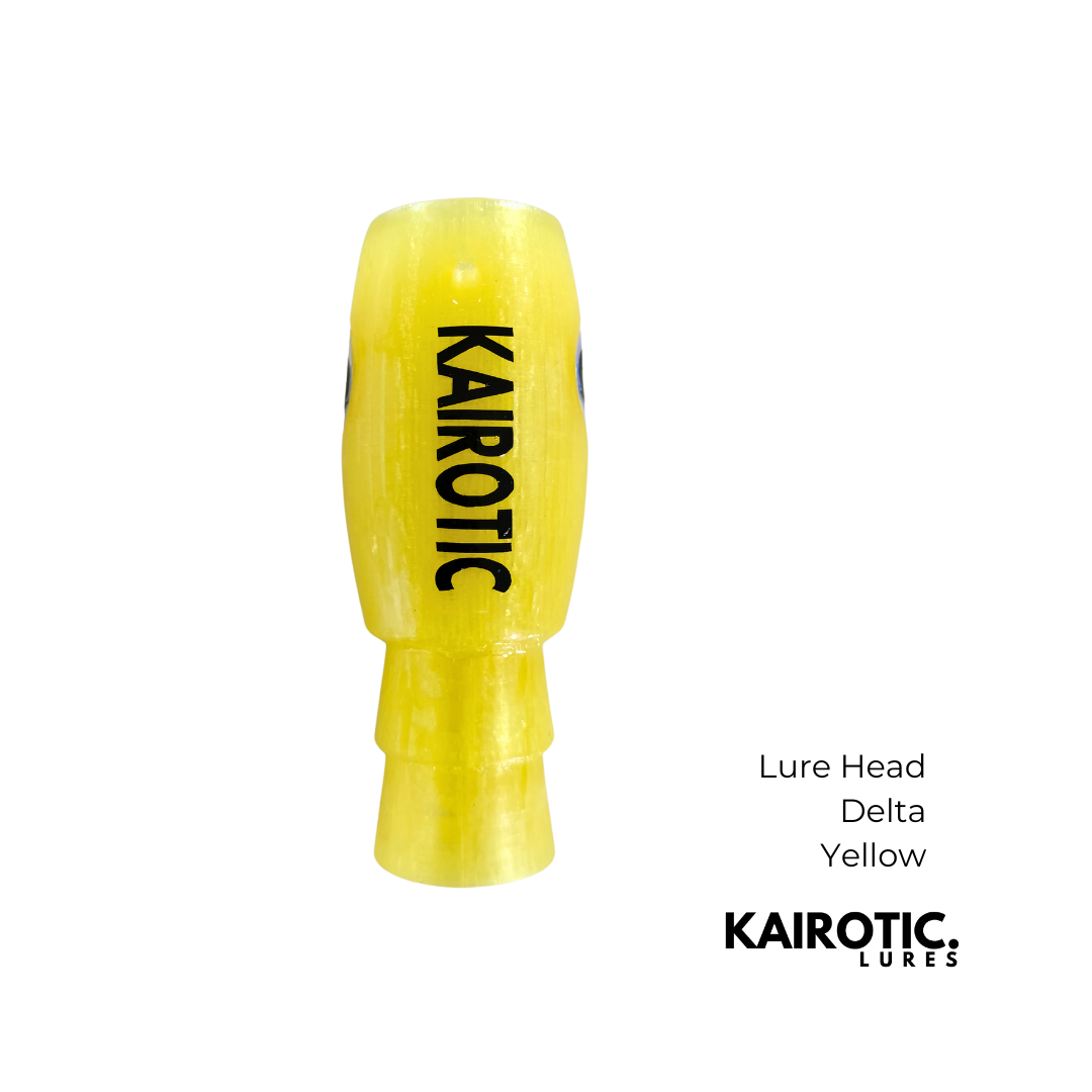 Lure Head - Delta - Yellow Glass